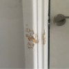 Repairing and Repainting Damaged Wooden Doorframe  
