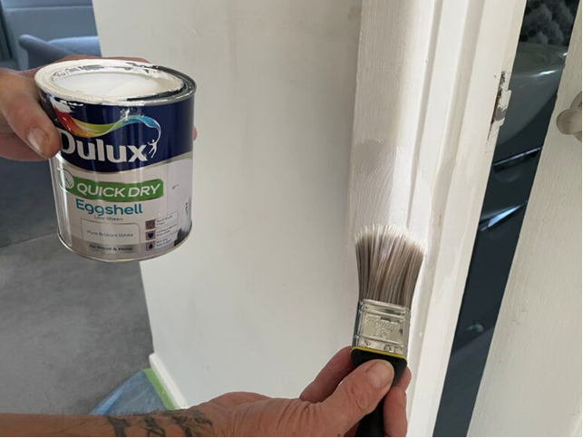 Dulux repaint door frame DIY
